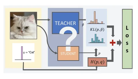 Knowledge distillation teaser figure